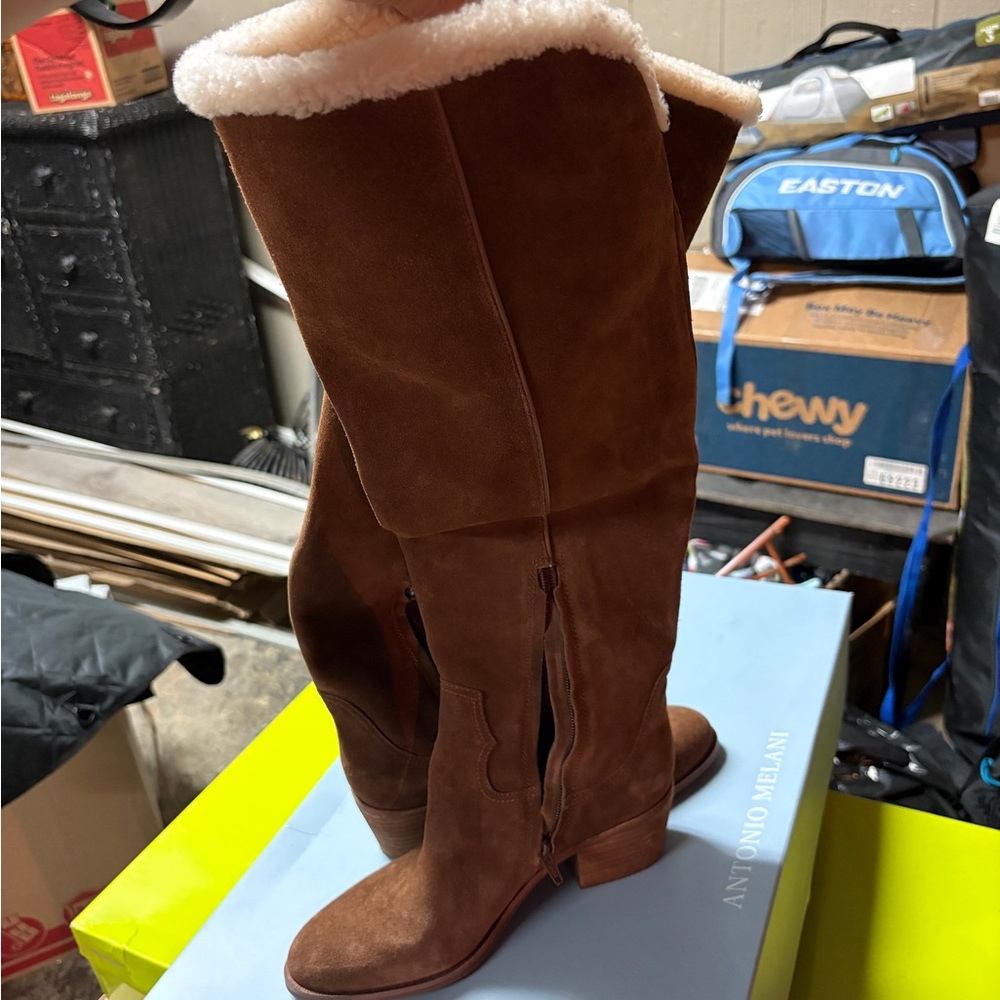 ANTONIO MELANI Brown Over the Knee Boots